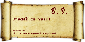 Bradács Vazul névjegykártya